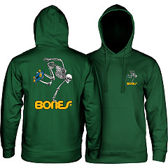 Powell Peralta Sk8Board Skeleton Hooded Sweatshirt Mid Weight Alpine Green