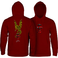 Powell Peralta Andy Anderson Hydrant Hooded Sweatshirt Mid Weight Maroon