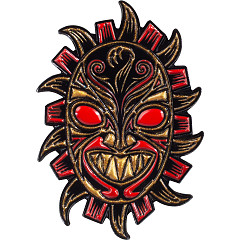 Powell Peralta Nicky Guerrero Mask Lapel Pin Red / Metallic Gold