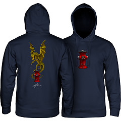 Powell Peralta Andy Anderson Hydrant Hooded Sweatshirt Mid Weight Navy