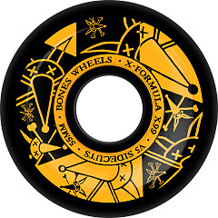 BONES WHEELS X-Formula Skateboard Wheels Vato Noir 55mm V5 Sidecut X99 Blk 4PK
