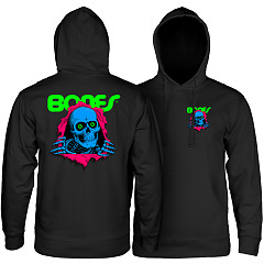 Powell Peralta Ripper Hooded Sweatshirt Mid Weight Blacklight Black