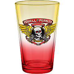 Powell Peralta Pint Glass Winged Ripper Yellow/ Red Fade