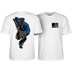 Powell Peralta Chris Senn Police T-Shirt White