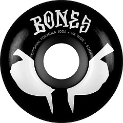 BONES WHEELS OG Formula Skateboard Wheels ORIGINAL FORMULA 52 V4 WIDES 100A BLK