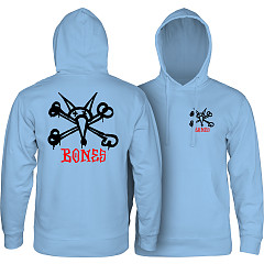 Powell Peralta Rat Bones Hooded Sweatshirt Mid Weight Aqua Blue