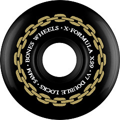 BONES WHEELS X-Formula Skateboard Wheels XF 54 V7 DOUBLE LOCKS X99 BLK 4PK