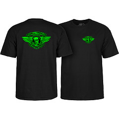 Powell Peralta Winged Ripper T-Shirt Green Blacklight Black