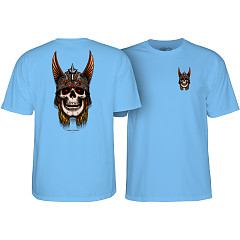 Powell Peralta Andy Anderson Skull T-Shirt - Caralina Blue
