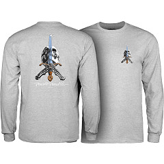 Powell Peralta Skull & Sword L/S Shirt Sport Gray