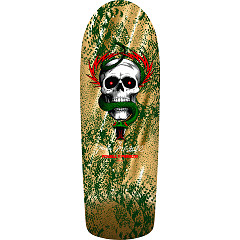 Powell Peralta Mike McGill Skull & Snake Skateboard Deck Green/Gold Foil- 10 x 30.125