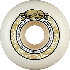 BONES WHEELS X-Formula Skateboard Wheels Double Wides V8 56mm X99 4PK White