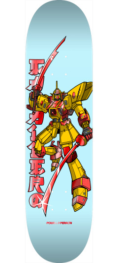 Powell Peralta Steve Caballero Gundam Skateboard Deck Light Blue / Red Foil - Shape 244 - K20 8.5 X 32.08