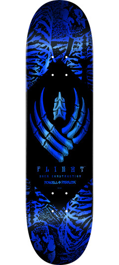 Powell Peralta Skeleton Blue Foil FLIGHT Skateboard Deck 8.75" K26