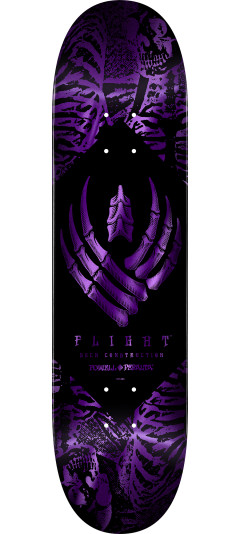 Powell Peralta Skeleton Purple Foil FLIGHT Skateboard Deck - 9.0" K26