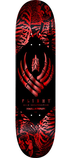 Powell Peralta Skeleton Red Foil FLIGHT Skateboard Deck - 8.38" K26