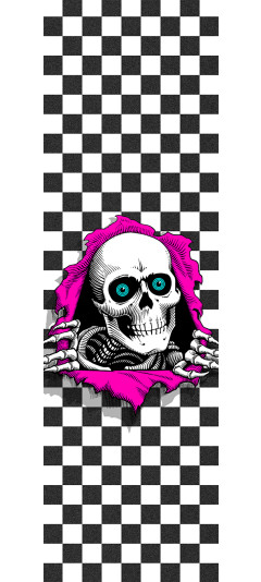 Powell Peralta Grip Tape Sheet 9 x 33 Ripper Checker (White)