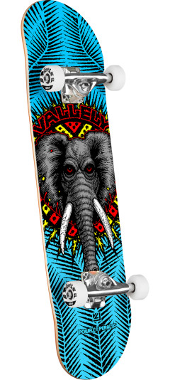 Powell Peralta Mike V. Elephant Birch Skateboard Complete Blue - Shape 242 - 8 X 31.45