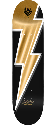 Powell Peralta Mike Vallely Lightning Bolt FLIGHT BLEM Skateboard Deck Gold Foil - 8.5 x 32.08