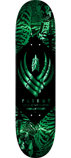 Powell Peralta Skeleton Foil Teal FLIGHT® Skateboard Deck - 8.13" K26