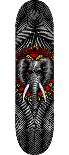 Powell Peralta FLIGHT Mike Vallely Elephant Silver Foil Skateboard Deck - 8.38" K26