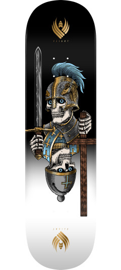 Powell Peralta Pro Dan Corrigan Chess Skulls FLIGHT® Skateboard Deck Gold Foil - Shape 315 - 8.42 x 31.88