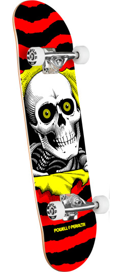 Powell Peralta Ripper Birch Complete Skateboard Red/Yellow - 7.75 X 31.08