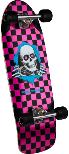 Powell Peralta OG Checker Ripper Skateboard Assembly - Pink Foil -10.0 x 30