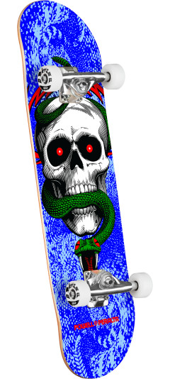 Powell Peralta Skull & Snake Birch Complete Skateboard Blue - 8.25 X 31.95