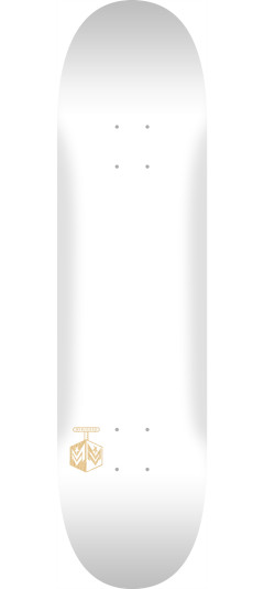 MINI LOGO DETONATOR "15" SKATEBOARD DECK 291 K20 SOLID WHITE - 7.75 x 31.08