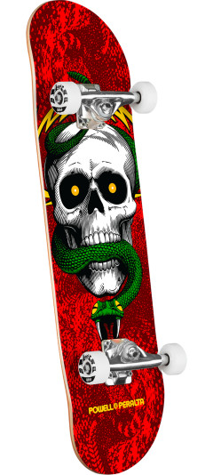 Powell Peralta Skull & Snake Birch Skateboard Complete Red - Shape 291 - 7.75 x 31.08