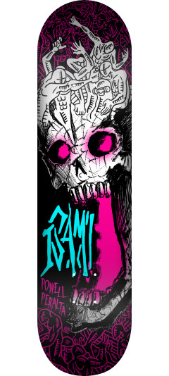 Powell Peralta Pro Isamu Yamamoto Skull Freestyle 7-Ply Maple Skateboard Deck - 7.25 x 28.99