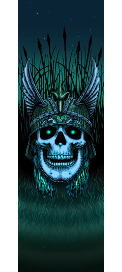 Powell Peralta Anderson Green Skull Grip Tape Sheet 10.5 x 33