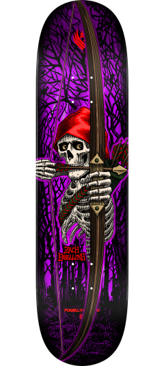 Powell Peralta Pro Zach Doelling Archer FLIGHT® Skateboard Deck Purple - Shape 318 - 8.0 x 31.61