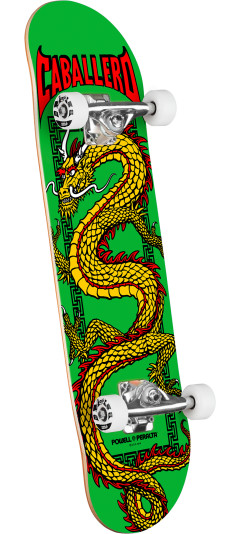 Powell Peralta Cab Chinese Dragon Birch Complete Skateboard Green - 7.5 x 28.65