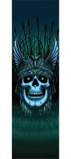 Powell Peralta Anderson Green Skull Grip Tape Sheet 9 x 33