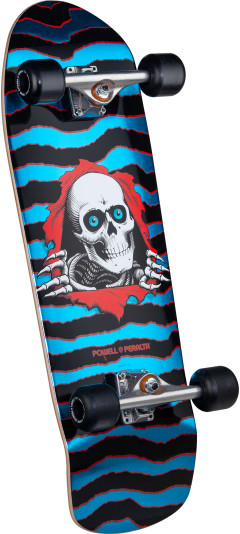 Powell Peralta Old School Ripper Complete Skateboard Red/Blue Foil - 9.89 x 31.32