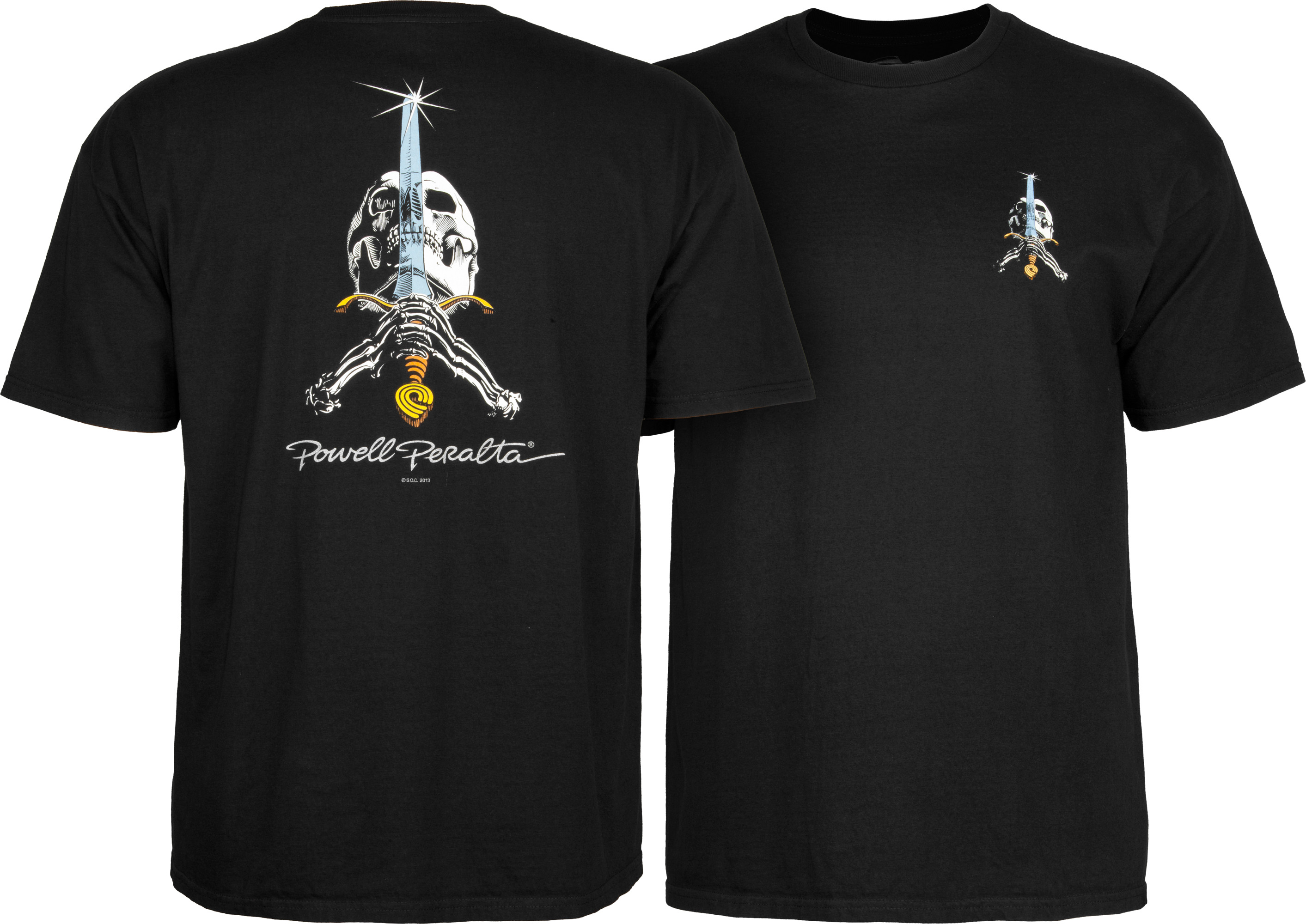 POWELL PERALTA 2009 スカル ソード Tシャツ XL Powell Peralta Skull & Sword T-shirt - Black - Skate One