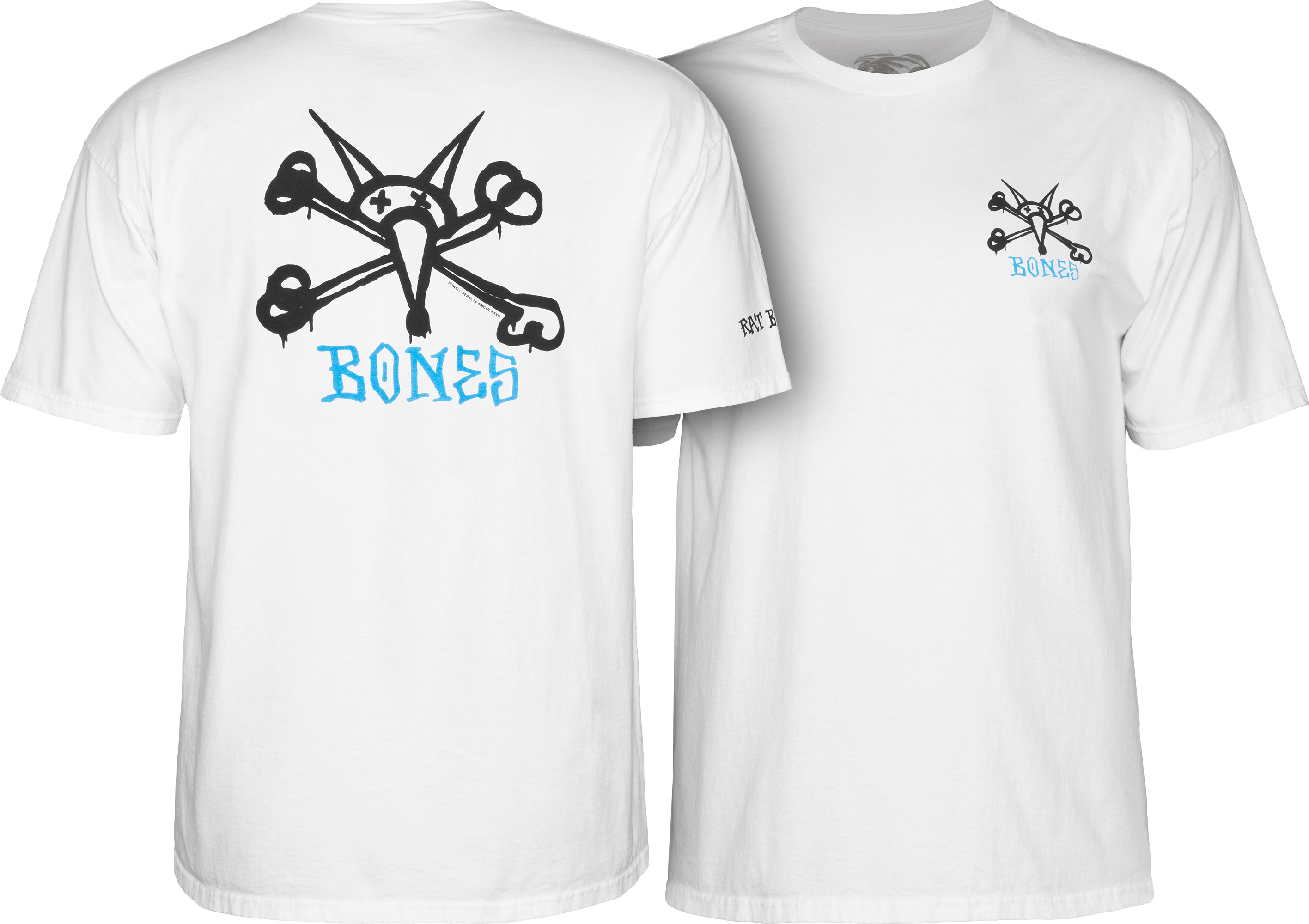 Powell Peralta Rat Bones T-shirt - White - Skate One