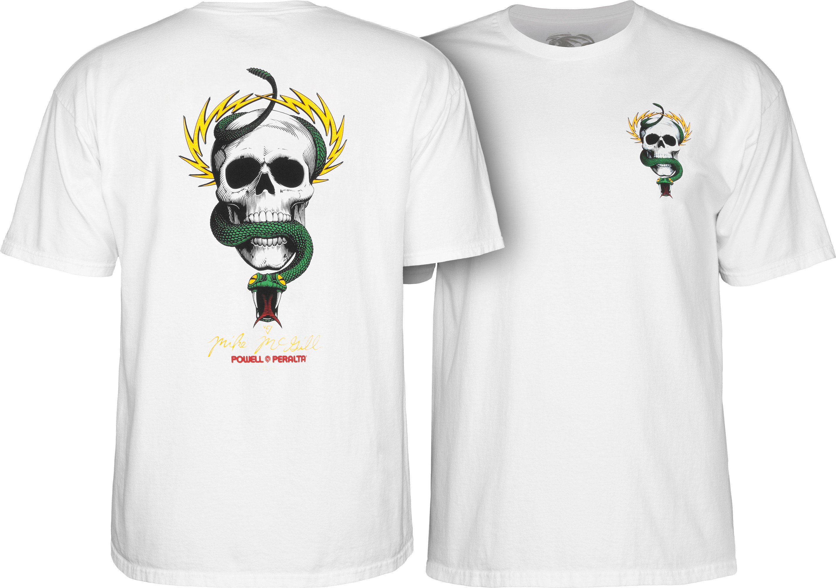 Powell Peralta Mike McGill Skull & Snake T-shirt - White - Skate One