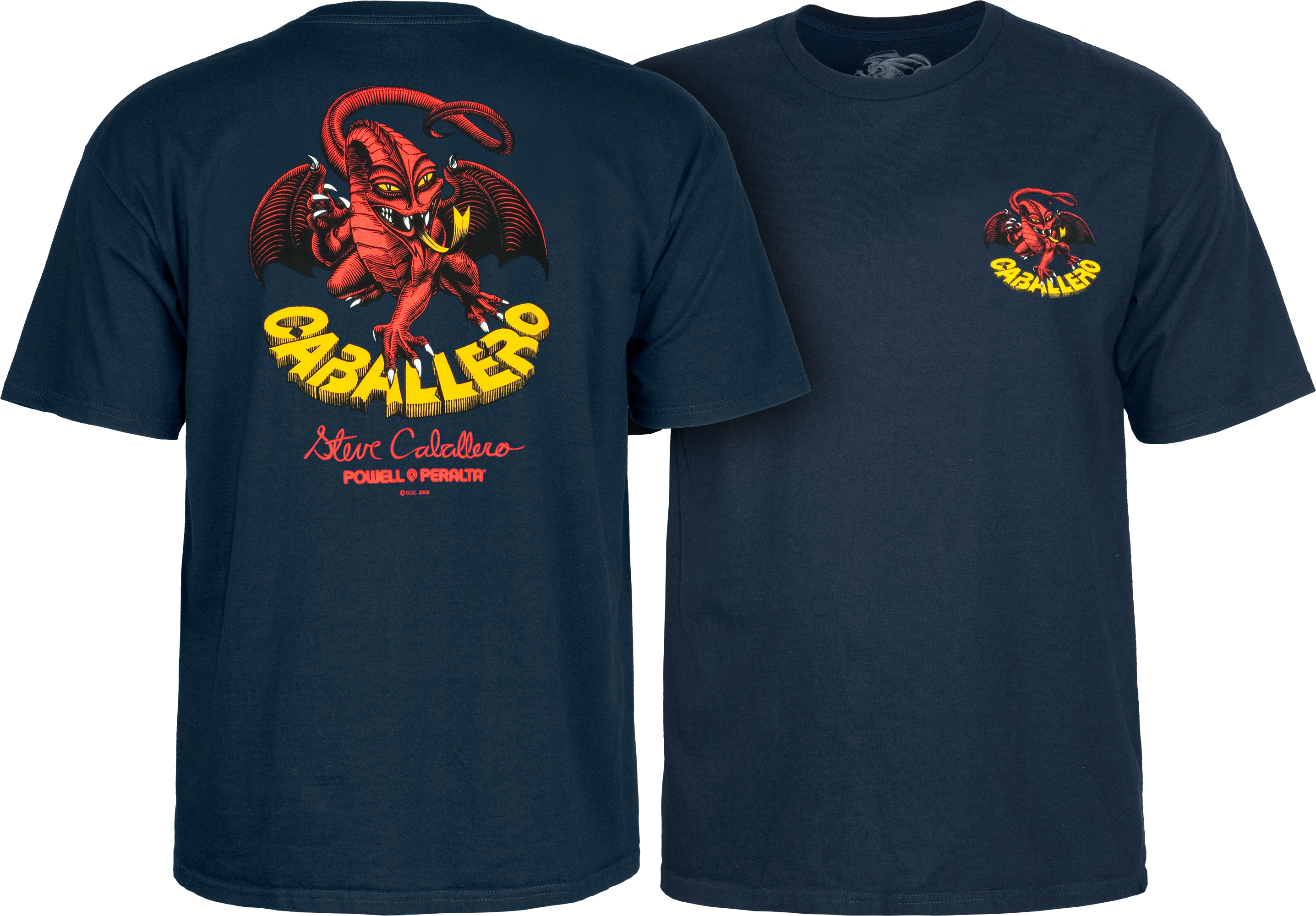 Powell Peralta Steve Caballero Dragon II T-shirt - Navy - Skate One