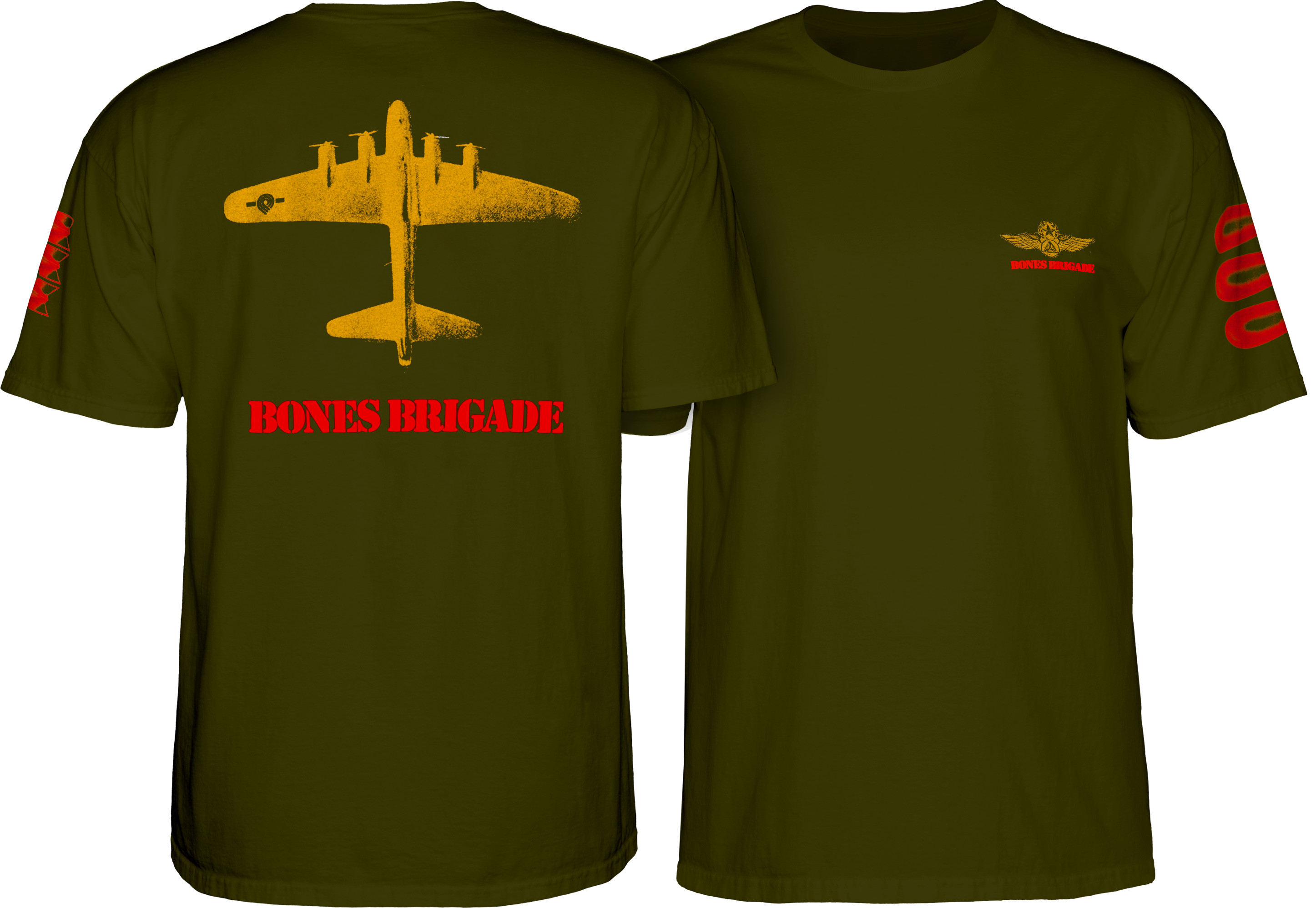 Bones Brigade Bomber T-shirt Military Green - Skate One
