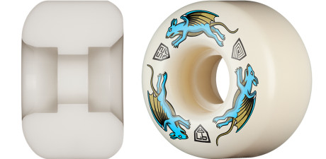 Powell Peralta Nano Rats 97A - AV4 Asymmetrical Shape - Medium Ride Patch - 52mm x 34mm 97A AV4 Skateboard Wheels 4pk