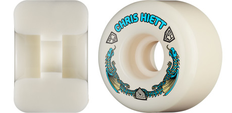 Powell Peralta Chris Hiett Pro 97A - V7 Symmetrical Shape - Medium Ride Patch - 54mm x 34mm 97A V7 Skateboard Wheels 4pk