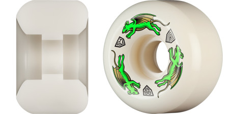 Powell Peralta Nano Rats 88A - AV6 Asymmetrical Shape - Medium Ride Patch - 54mm x 34mm 88A AV6 Skateboard Wheels 4pk