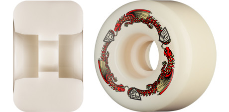 Powell Peralta Dragons 93A - V7 Symmetrical Shape - Medium Ride Patch - 54mm x 34mm 93A V7 Skateboard Wheels 4pk