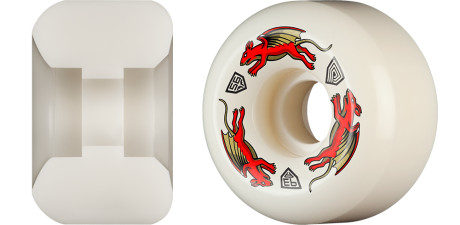 Powell Peralta Nano Rats 93A - AV6 Asymmetrical Shape - Medium Ride Patch - 56mm x 36mm 93A AV6 Skateboard Wheels 4pk