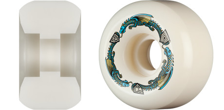 Powell Peralta Dragons 97A - Ratbone II Symmetrical Shape - Narrow Ride Patch - 58mm x 33mm 97A Ratbone II Skateboard Wheels 4pk