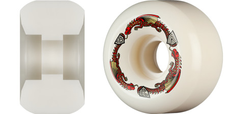 Powell Peralta Dragons 93A - Ratbone II Symmetrical Shape - Narrow Ride Patch - 58mm x 33mm 93A Ratbone II Skateboard Wheels 4pk