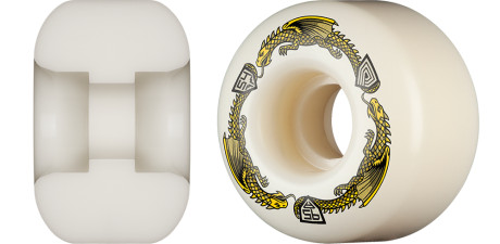 Powell Peralta Dragons 95A - V4 Symmetrical Shape - Medium Ride Patch - 54mm x 34mm 95A V4 Skateboard Wheels 4pk